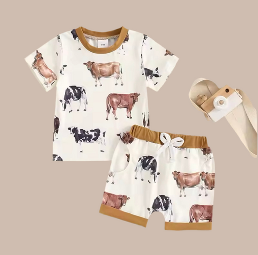 Cow Print Set